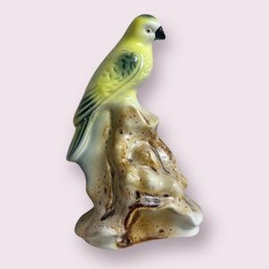 Vintage Made In Brazil Colorful Bird Ceramic Figurine Accent Decor 7” Tall